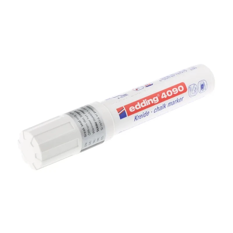 Edding White Window Marker Pen Chisel Tip, 4mm Line Width, Permanent, 4090-049