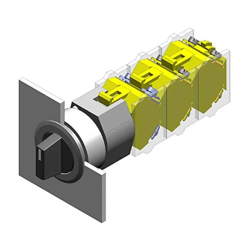 EAO 3 Position Selector Switch Head, 30.5 mm Cutout, IP65, Black Handle, Series 4 704.403.018