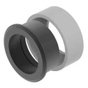 EAO Push Button Bezel, Flush Round, Stainless Steel, IP65 Protection, For Indicator and Pushbutton 704.955.10