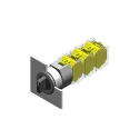 EAO 04 Series Illuminated Selector Switch Head, 2 Position, 30.5 mm Cutout, IP65, Aluminium Bezel 704.413.018