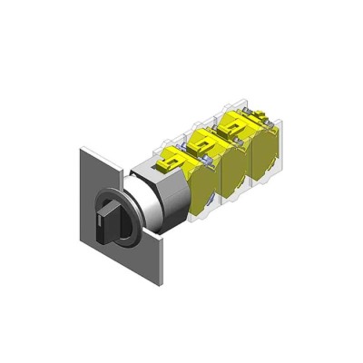 EAO 04 Series Illuminated Selector Switch Head, 2 Position, 30.5 mm Cutout, IP65, Aluminium Bezel 704.413.018