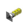 EAO 04 Series Illuminated Selector Switch Head, 2 Position, 30.5 mm Cutout, IP65, Aluminium Bezel 704.413.018