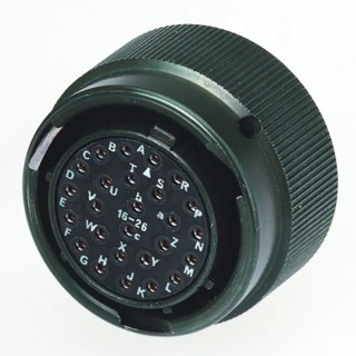 Amphenol Industrial MIL Spec Circular Connector 4 Way, Copper Alloy, Box Mount, 1.25kV, Male Contacts, Straight, MS3102A18-4P