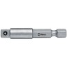 Wera 1/4 Inch Square Drive Adapter Chrome Vanadium Steel 50mm Length 05050205001