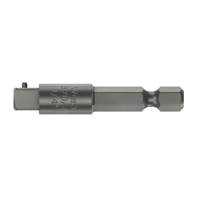 Wera 1/4 Inch Square Drive Adapter Chrome Vanadium Steel 50mm Length 05050205001
