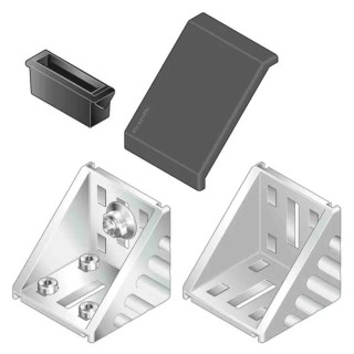Bosch Rexroth M6 Angular Cover Cap for 60 mm Strut Profile and 10 mm Groove Polypropylene 3842548852