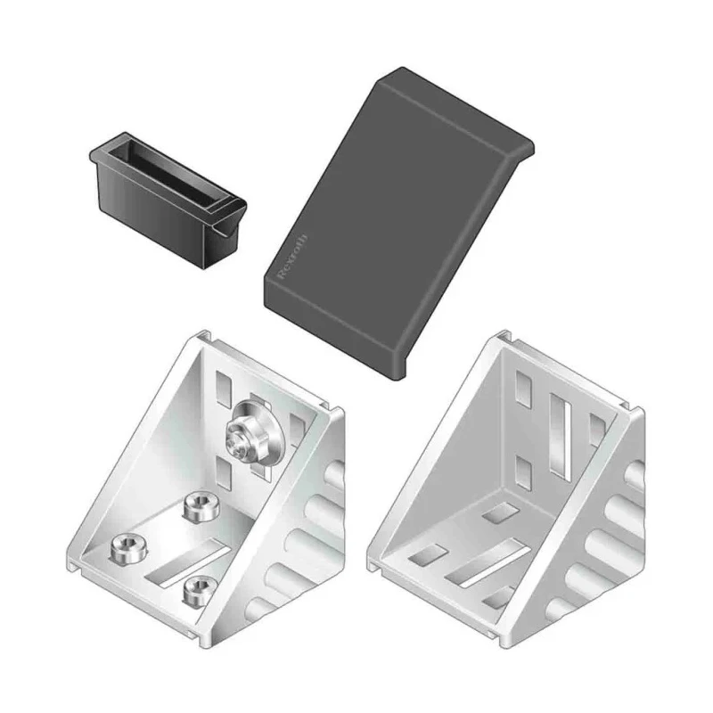 Bosch Rexroth M6 Angular Cover Cap for 60 mm Strut Profile and 10 mm Groove Polypropylene 3842548852