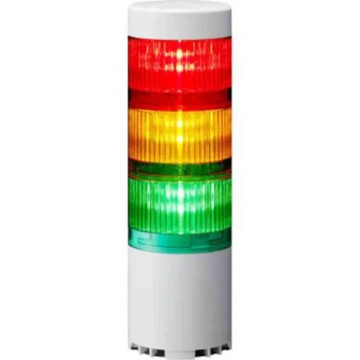 Patlite Signal Tower Buzzer, 3 LED Lights, USB Interface, 5V DC, Model LR6-USB