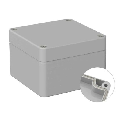 RS PRO 5U2 Series Grey Polycarbonate Enclosure IP66 IK07 82x80x55 mm IP66
