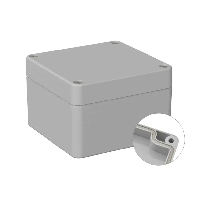 RS PRO 5U2 Series Grey Polycarbonate Enclosure IP66 IK07 82x80x55 mm IP66