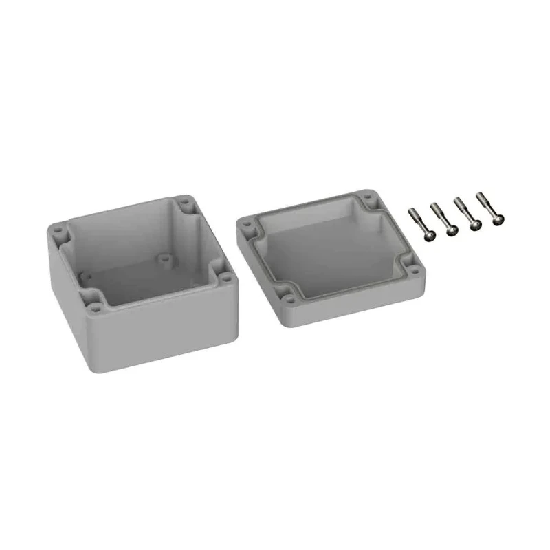 RS PRO 5U2 Series Grey Polycarbonate Enclosure IP66 IK07 82x80x55 mm IP66