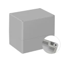 RS PRO Polycarbonate General Purpose Enclosure IP66, IK07, Grey Lid, 140x160x120 mm 5U2 Series