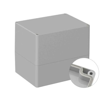 RS PRO Polycarbonate General Purpose Enclosure IP66, IK07, Grey Lid, 140x160x120 mm 5U2 Series