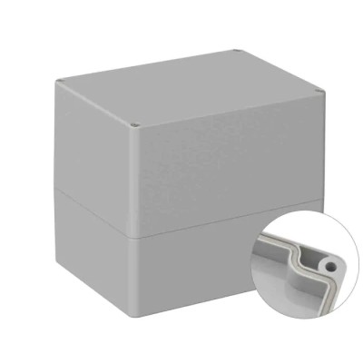 RS PRO Polycarbonate General Purpose Enclosure IP66, IK07, Grey Lid, 140x160x120 mm 5U2 Series