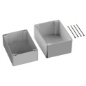 RS PRO Polycarbonate General Purpose Enclosure IP66, IK07, Grey Lid, 140x160x120 mm 5U2 Series