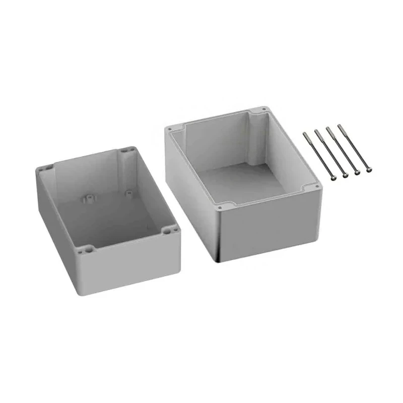 RS PRO Polycarbonate General Purpose Enclosure IP66, IK07, Grey Lid, 140x160x120 mm 5U2 Series