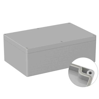 RS PRO 5U2 Series Polycarbonate General Purpose Enclosure Grey Lid IP66 IK07 90mm x 250mm x 160mm Germany IP66