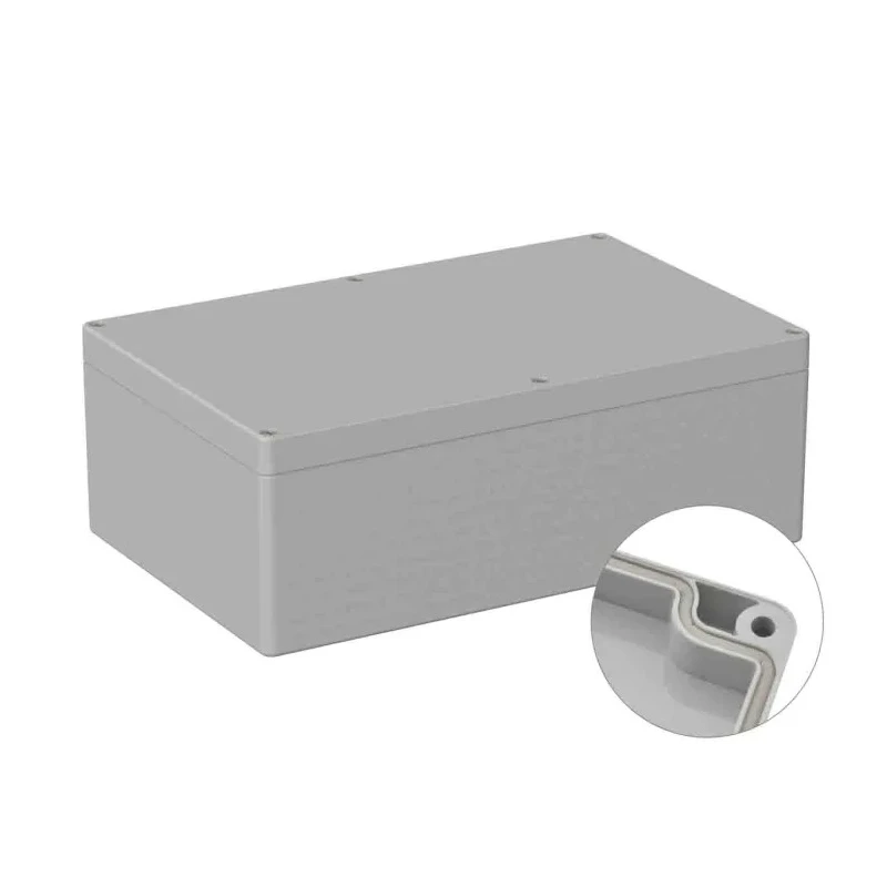 RS PRO 5U2 Series Polycarbonate General Purpose Enclosure Grey Lid IP66 IK07 90mm x 250mm x 160mm Germany IP66