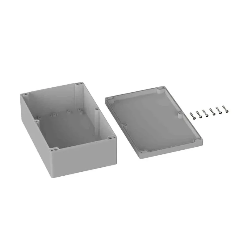 RS PRO 5U2 Series Polycarbonate General Purpose Enclosure Grey Lid IP66 IK07 90mm x 250mm x 160mm Germany IP66