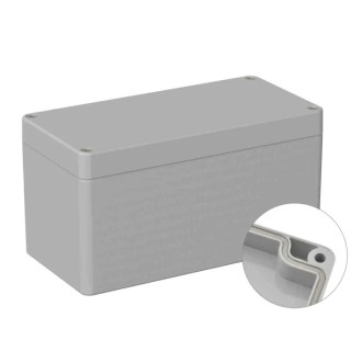 RS PRO Polycarbonate General Purpose Enclosure, Grey Lid, IP66, IK07, 160mm x 80mm x 85mm, 5U2 Series