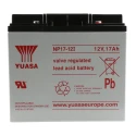 Yuasa Sealed Lead Acid Battery, 12V 17Ah, M5 Insert Terminal, VRLA AGM, NP17-12I