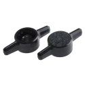 RS PRO Black Acetal Thermoplastic 2-Arm Clamping Knob, Push-in, 38 mm Diameter, 10 mm Thread Length 771-768