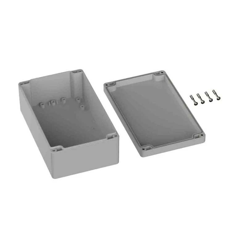 RS PRO 5U3 Series ABS General Purpose Enclosure, IP66, IK07, 200x120x75 mm, Grey Lid