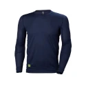 Helly Hansen Long Thermal Shirt, S, Navy, Polyester, Long Sleeves 75105_590-S