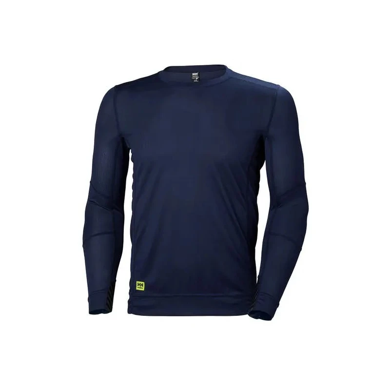 Helly Hansen Long Thermal Shirt, S, Navy, Polyester, Long Sleeves 75105_590-S