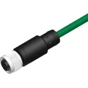 RS PRO 4-Way M12 to Unterminated Cable 5 m Polyvinyl Chloride 250V IP67 Green 201-7091