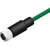 RS PRO 4-Way M12 to Unterminated Cable 5 m Polyvinyl Chloride 250V IP67 Green 201-7091