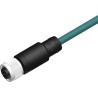 RS PRO Sensor & Actuator Cable Straight to Unterminated Polyurethane Jacket Teal 10m 250V IP67 4-Way 201-7099
