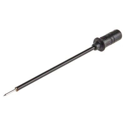 Hirschmann Test & Measurement Needle Test Probe 60V 1A 2mm Socket Stainless Steel Tip Black 973995100