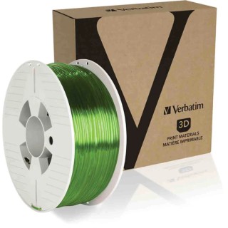 Verbatim 2.85 mm Green PET-G 3D Printer Filament, Polyethylene Terephthalate, 1 kg, FDM, 55065
