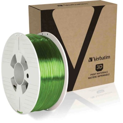 Verbatim 2.85 mm Green PET-G 3D Printer Filament, Polyethylene Terephthalate, 1 kg, FDM, 55065