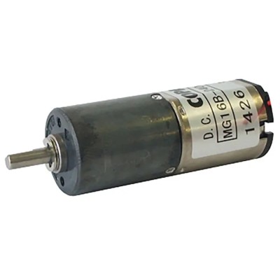 Nidec Components Brushed Geared DC Geared Motor, 6V DC, 0.16 Nm Torque, 34 RPM, 3 mm Shaft, Steel Body MG16B-300-AA-00