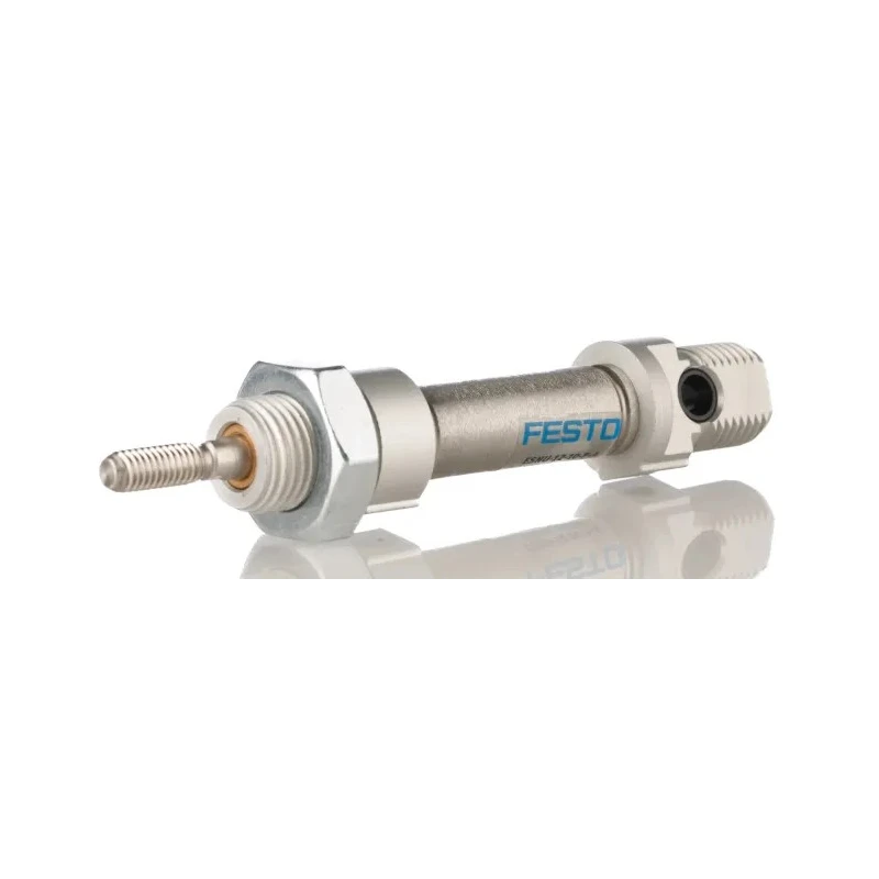 Festo ISO Standard Pneumatic Cylinder 10mm Stroke, 12mm Bore, Aluminium Body, Single Acting, ESNU-12-10-P-A