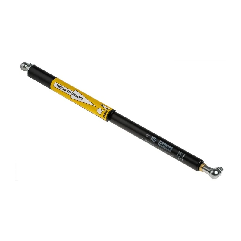 RS PRO Steel Gas Strut with Ball & Socket Joint, 364mm Extended Length, 150mm Stroke, 100–650N Force, Steel SWV8ECV800002