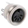 Hirschmann 5-Pole Straight DIN Socket, Panel Mount, Female, Brass-Tin Contacts, Polyethylene, 4A 930953517 MAB 5100 S grey