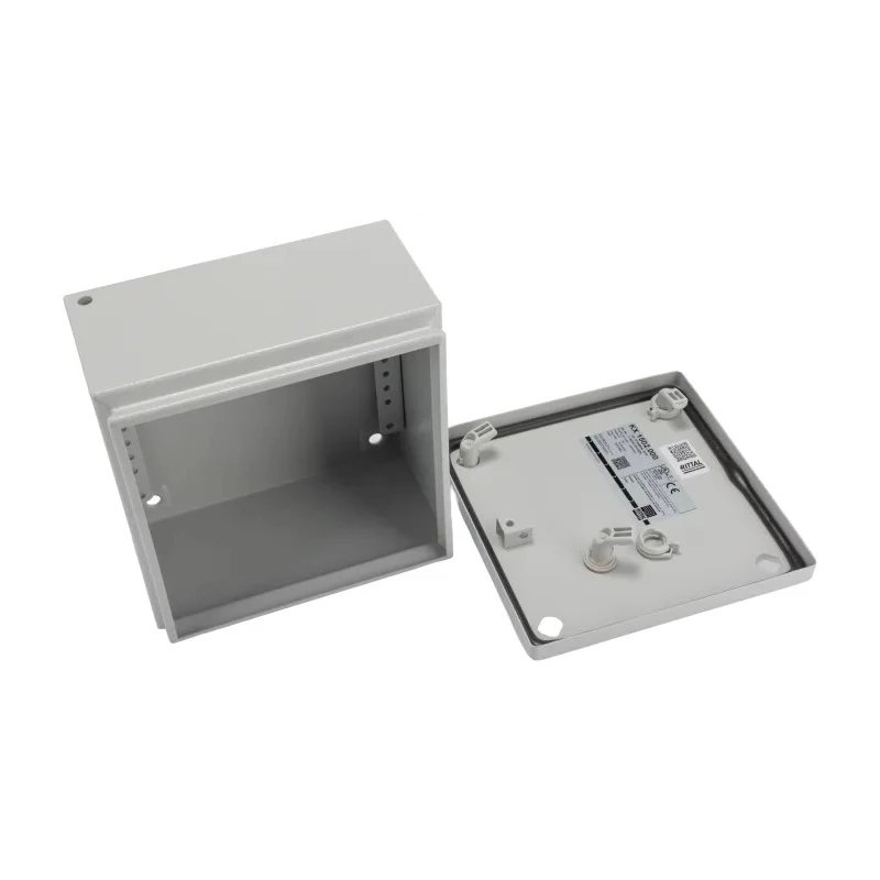 Rittal KX Series Steel Wall Box 200x200x120 mm IP66 Sheet Steel Grey RAL 7035 