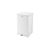 Rubbermaid Commercial Products Defenders Pedal Waste Bin 95L Galvanised Steel White FGST40EPLWH