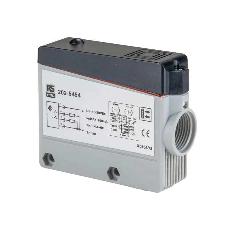 RS PRO Retroreflective Photoelectric Sensor Block, 5 m Detection Range, PNP NO/NC Output, Infrared LED, IP67, Model IP67