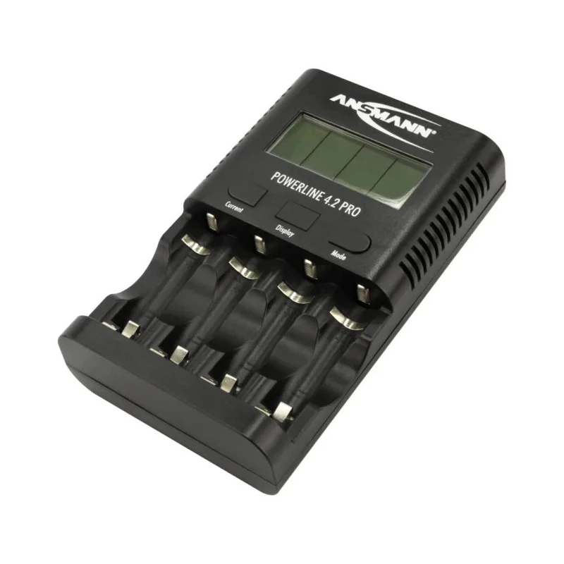 Ansmann Powerline 4.2 Pro Battery Charger 1001-0079-UK for 5V NiMH 1.8A AA/AAA Batteries USB Output with UK/EU Plug, 4 Bays
