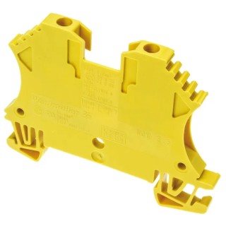 Weidmüller WDU Series Feed Through Terminal Block Yellow, 2.5mm², 1-Level, Screw, ATEX, 800V, 32A 1020020000