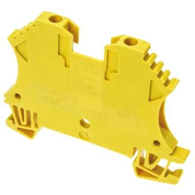 Weidmüller WDU Series Feed Through Terminal Block Yellow, 2.5mm², 1-Level, Screw, ATEX, 800V, 32A 1020020000