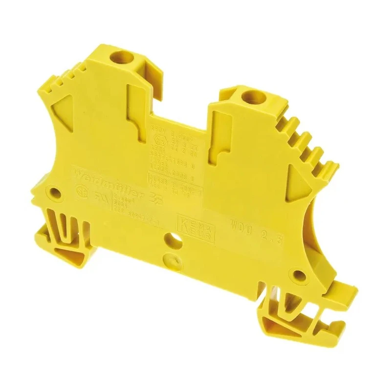 Weidmüller WDU Series Feed Through Terminal Block Yellow, 2.5mm², 1-Level, Screw, ATEX, 800V, 32A 1020020000