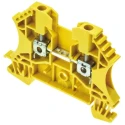 Weidmüller WDU Series Feed Through Terminal Block Yellow, 2.5mm², 1-Level, Screw, ATEX, 800V, 32A 1020020000