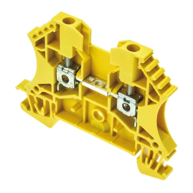 Weidmüller WDU Series Feed Through Terminal Block Yellow, 2.5mm², 1-Level, Screw, ATEX, 800V, 32A 1020020000