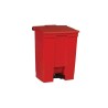 Rubbermaid Commercial Products Legacy Step-On Plastic Waste Bin, Pedal Lid, Red, 68L, FG614500RED