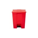Rubbermaid Commercial Products Legacy Step-On Plastic Waste Bin, Pedal Lid, Red, 68L, FG614500RED